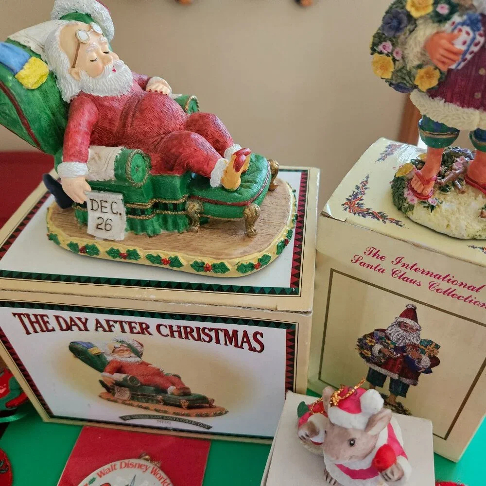 lot of various Christmas decor